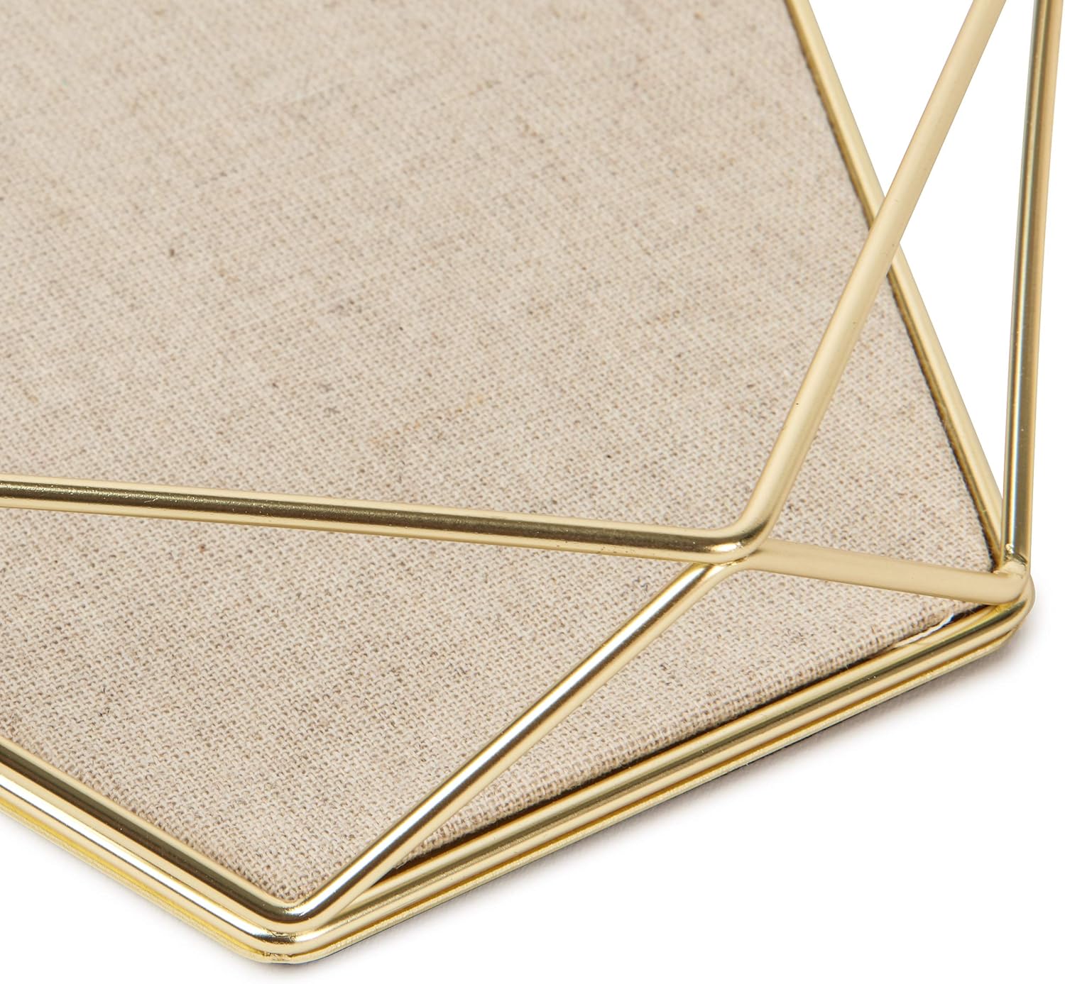 Umbra 299481-221 Prisma Tray, Geometric Plated Jewelry Storage, 11" Length x 7.25" Height x 1.5” Width, Matte Brass: Home & Kitchen