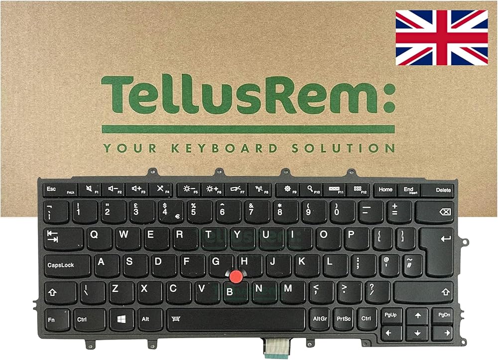TellusRem UK Backlit Keyboard for Lenovo Thinkpad X230s X240 X250 X260 X270