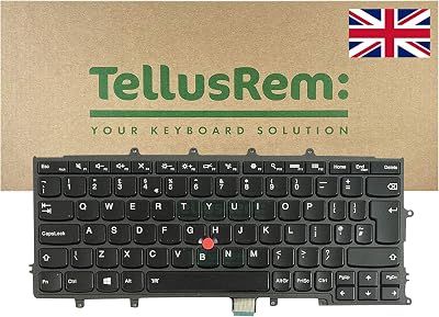 TellusRem UK Backlit Keyboard for Lenovo Thinkpad X230s X240 X250 X260 X270