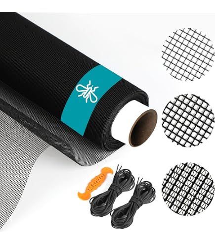 No-Seeum 20x20 Window Screen Mesh - Heavy-Duty Roll - Screens for