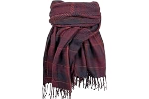 woogwin Winter Scarfs for Women Cashmere Feel Plaid Warm Long Blanket Scarf Big Grid Pashmina Shawls and Wraps