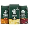 Starbucks Flavored Ground Coffee, Variety Pack, Naturally Flavored, 3 bags (11 oz each)