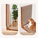 FUKUMARU Cat Scratcher 68cm L-Shaped Cardboard Wall Scratcher Walnut view 5