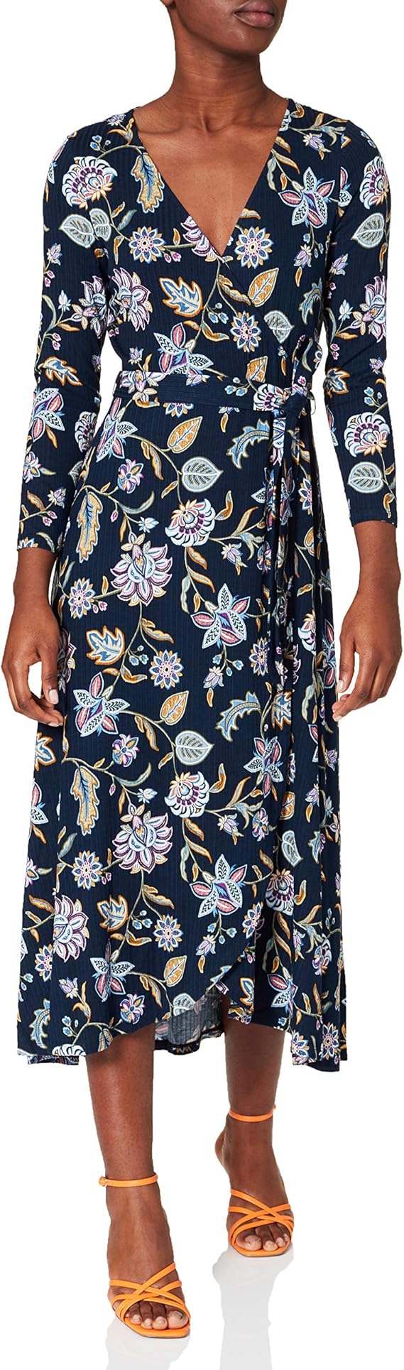 Springfield Vestido Midi Cruzado Estampado Robe Femme Amazon.fr