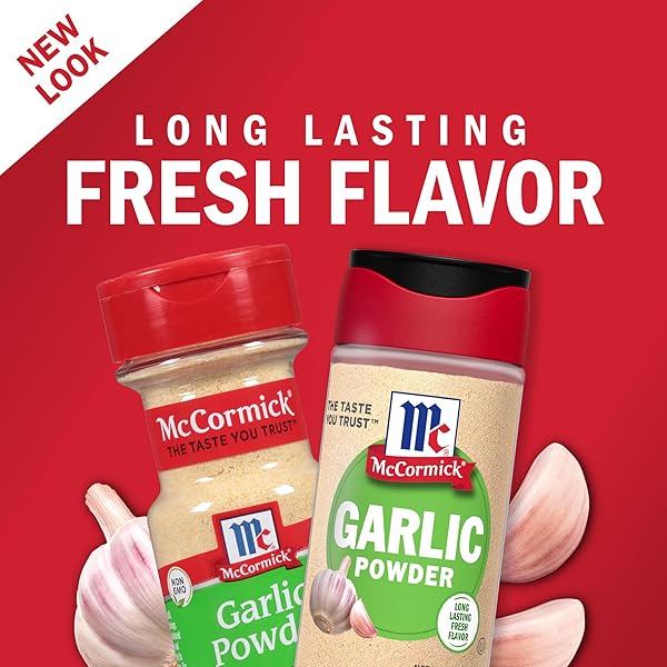 MCCORMICK GARLIC POWDER, NON GMO, MADE FROM FRESH, WHOLE GARLIC CLOVES, FOR BRINGING CONSISTENT FLAVOR TO MEALS & RECIPES, 3.12 OZ
