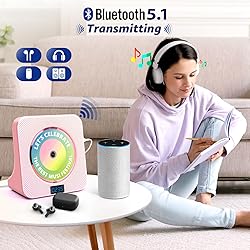 Desktop CD Player with Speakers, ROADOM Bluetooth