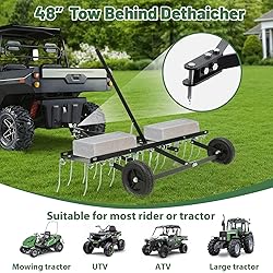 Lawn Dethatcher, 46 Inch Tow Behind Dethatcher with
