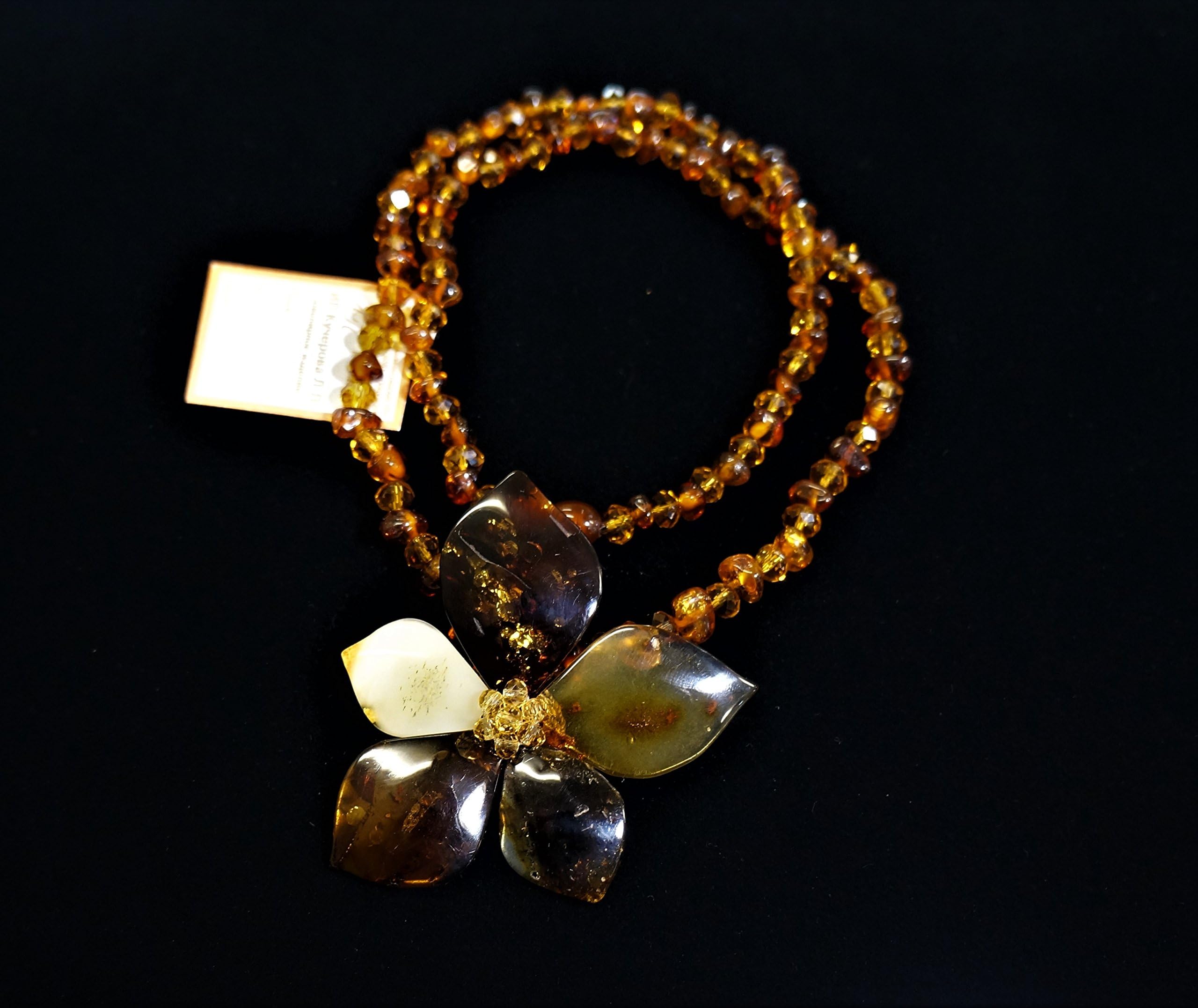 Russian " Honey" Amber / Beads Necklace / Amber Necklace / 23" - 23.5"