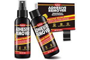 Adhesive Remover - 7oz Label Remover Spray with Plastic Scrapers, Glue Remover for Car, Windows, Glass, Plastic, Floor, Wall,