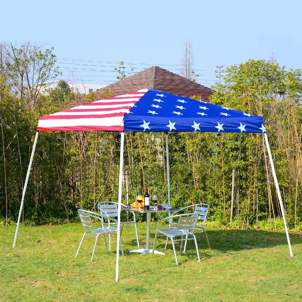 Amazon Com American Flag 10 X10 Party Pop Up Tent Outdoor Patio