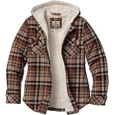 Legendary Whitetails womens Open Country Sherpa Lined Hooded Shirt Jacket