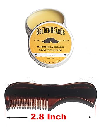 mustache wax and comb kit