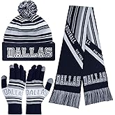 Vintage Classic Skull Cap Beanie Hat Cuffed Winter Hat Knit Comes with Warm Gloves Scarf Gifts for Men Women Fans