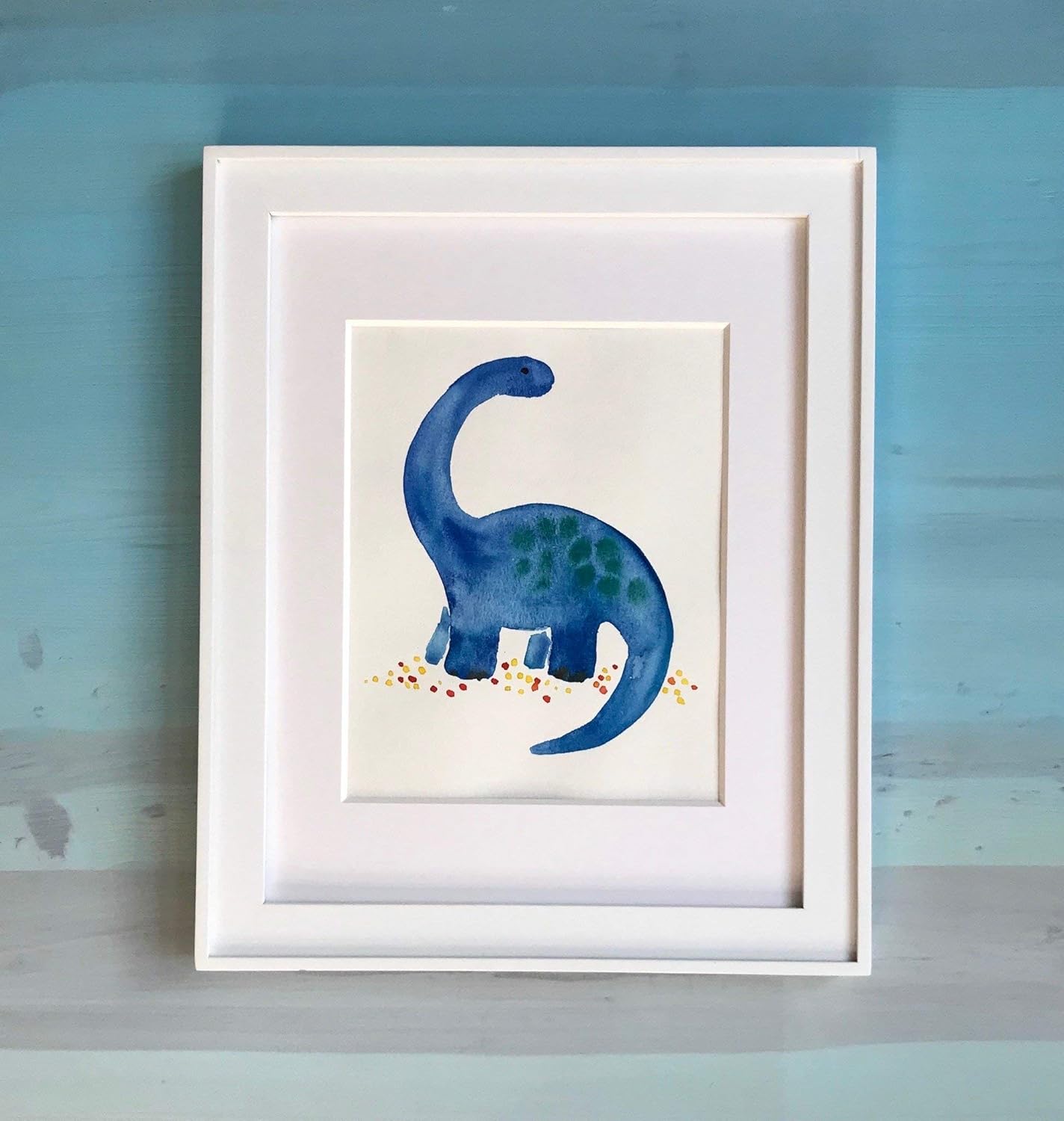 Amazon Com Brontosaurus Watercolor Print Dinosaur Decor Nursery