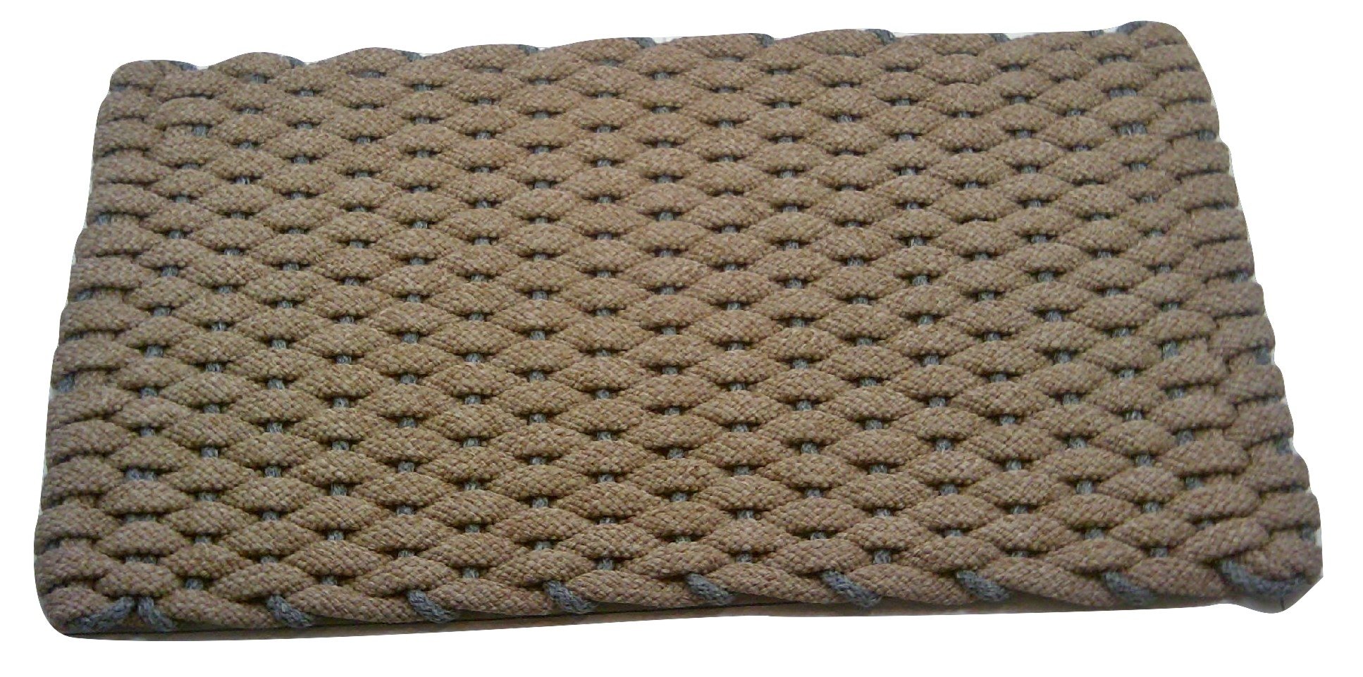 Rockport Rope Doormats 2030387 Indoor & Outdoor Doormat, 20" x 30", Tan with Gray Insert