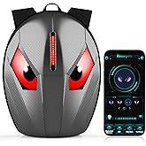 Motorcycle Backpack for Men, LED Backpack With DIY Programmable Full Color Screen, Hard Shell Large Capacity Waterproof Helmet Bag Laptop Backpack
