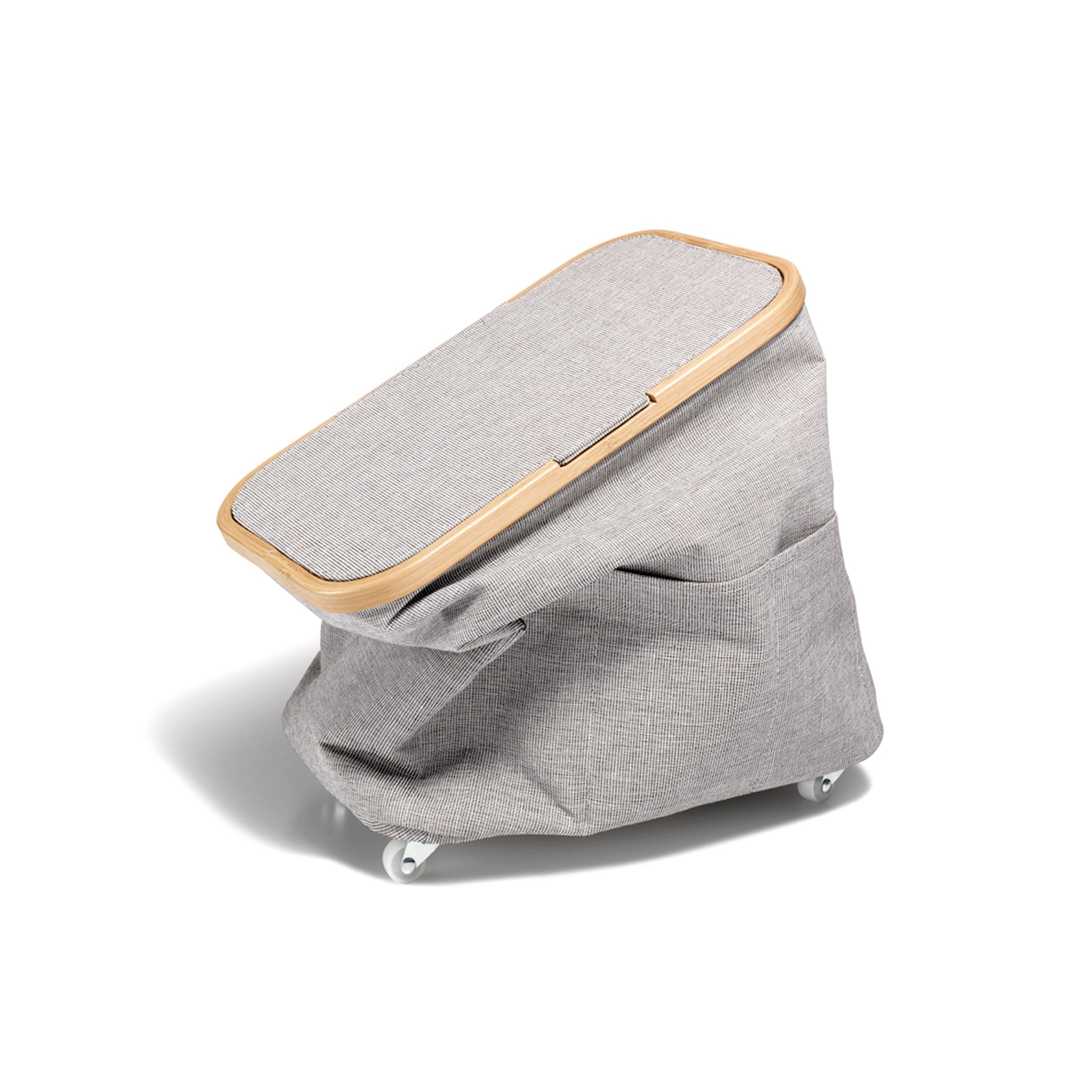 Prym 612055 Canvas & Multi Foldable Grey Box Canvas & Bamboo, Cotton, 38 x 26 x 37 cm