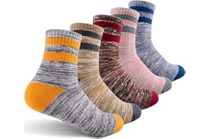 FEIDEER Women's Hiking Walking Socks, Multi-Pack Outdoor Recreation Socks Wicking Cushion Crew Socks