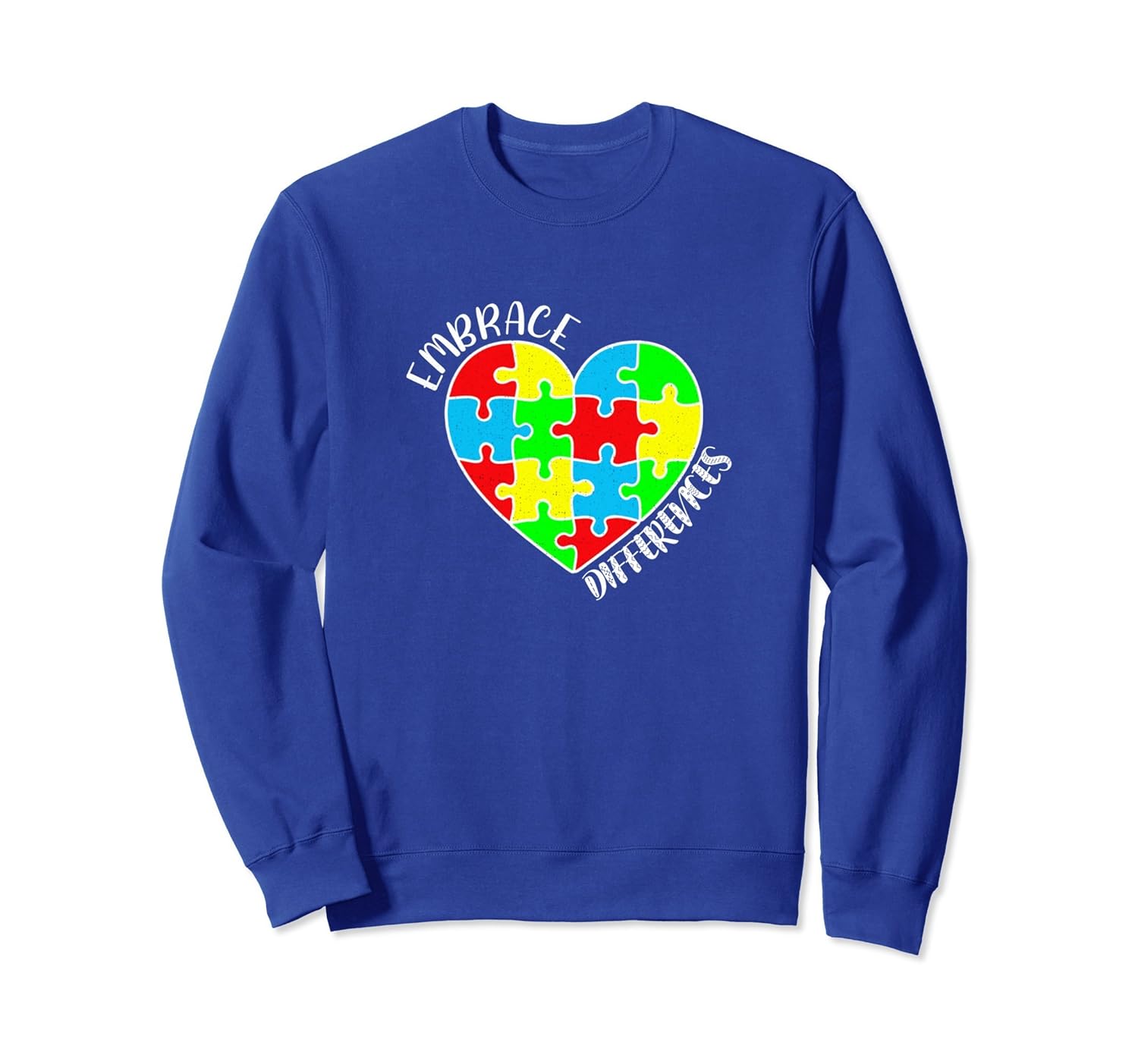 Autism Awareness Sweatshirt Embrace Differences Family Gifts-anz