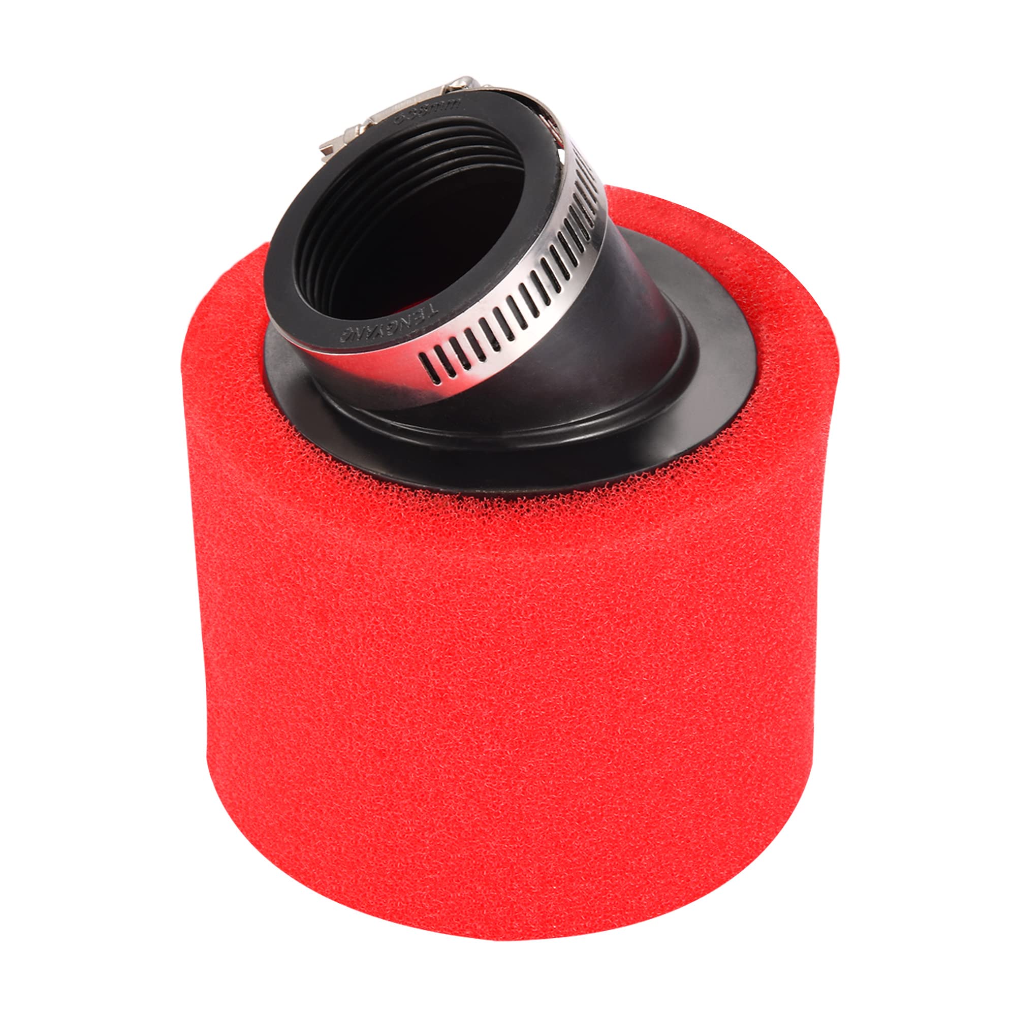 GOOFIT Motorcycle Sponge Air Filter 38mm Tilt Universal Pit Bicycle Red Replacement for 47cc 49cc 50cc Motorcycle Pocket Bike Scooter Quad