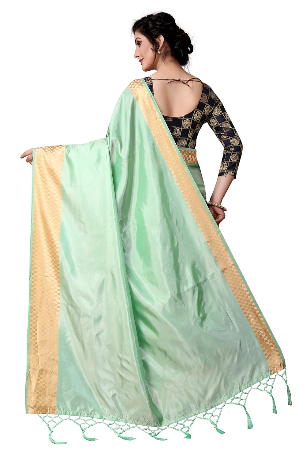 sretan silk saree with blouse piece