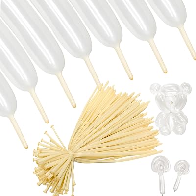 ASIYUHY 260q Clear Modelling Balloons 100pcs Long Twist Balloons Latex