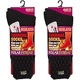 Polar Extreme Thermal Hiking Socks – Cushioned, Insulated, Warm para Boots, Women & Men, One Size Fits Most 4-10, 2-Pack