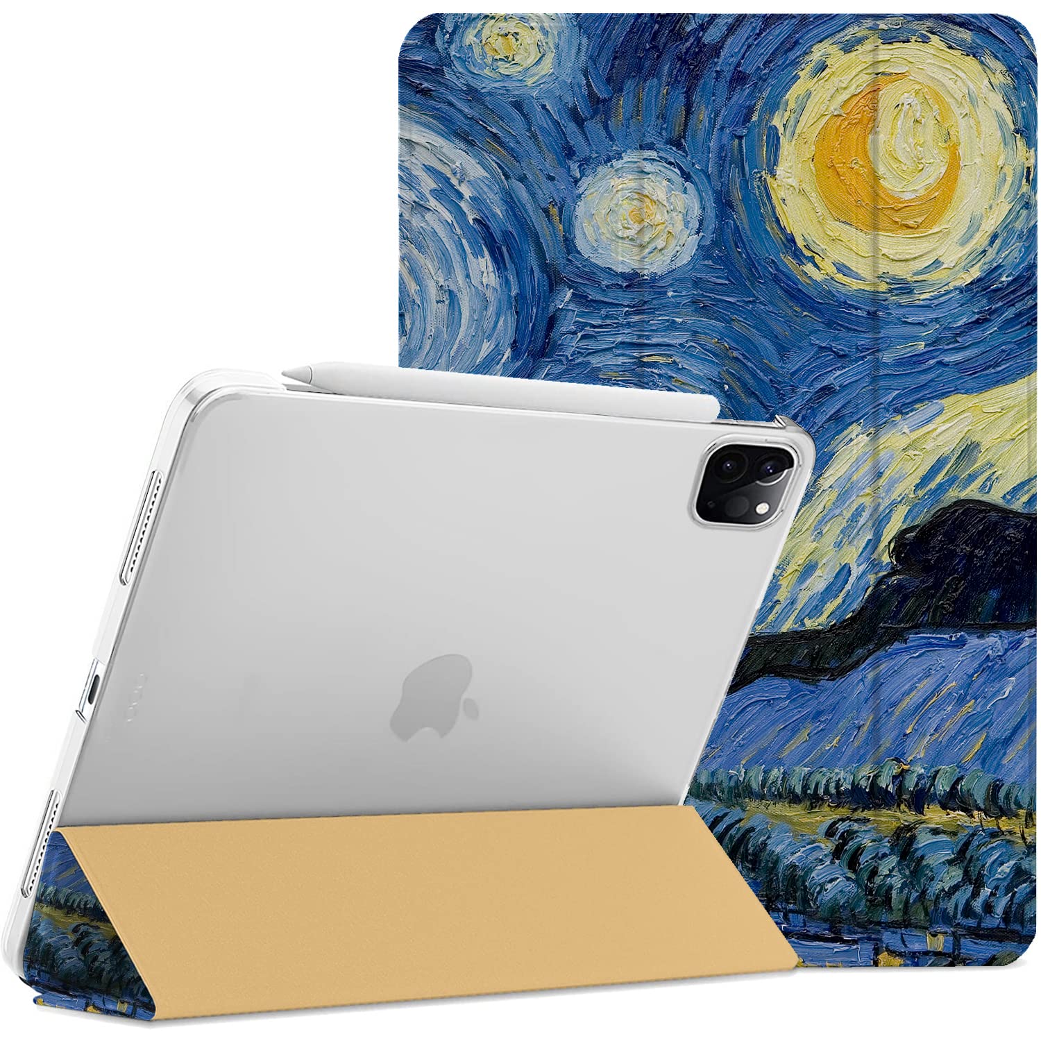 DuraSafe Cases for iPad Pro 12.9 inch 6th 5th 4th Gen Printed Case A2436 MHNF3B/A MHNG3B/A MNXR3B/A MNXT3B/A A2378 MHNF3B/A MHNG3B/A A2229 MY2H2B/A A2461 MHNH3B/A MHNJ3B/A - Starry Night