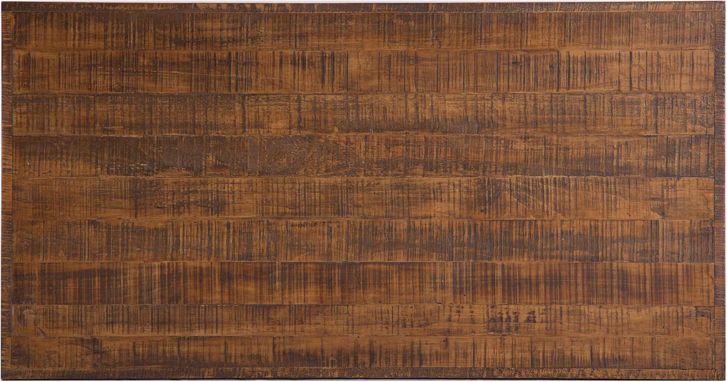 Olee Sleep 46" Cocktail Wood & Metal Legs Coffee Table, Rustic Brown: Furniture & Decor