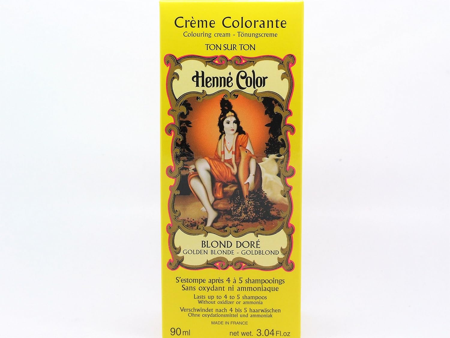 Henna Hair Color Cream Dye Golden Blonde 90 ml, Light Blonde. Amazon