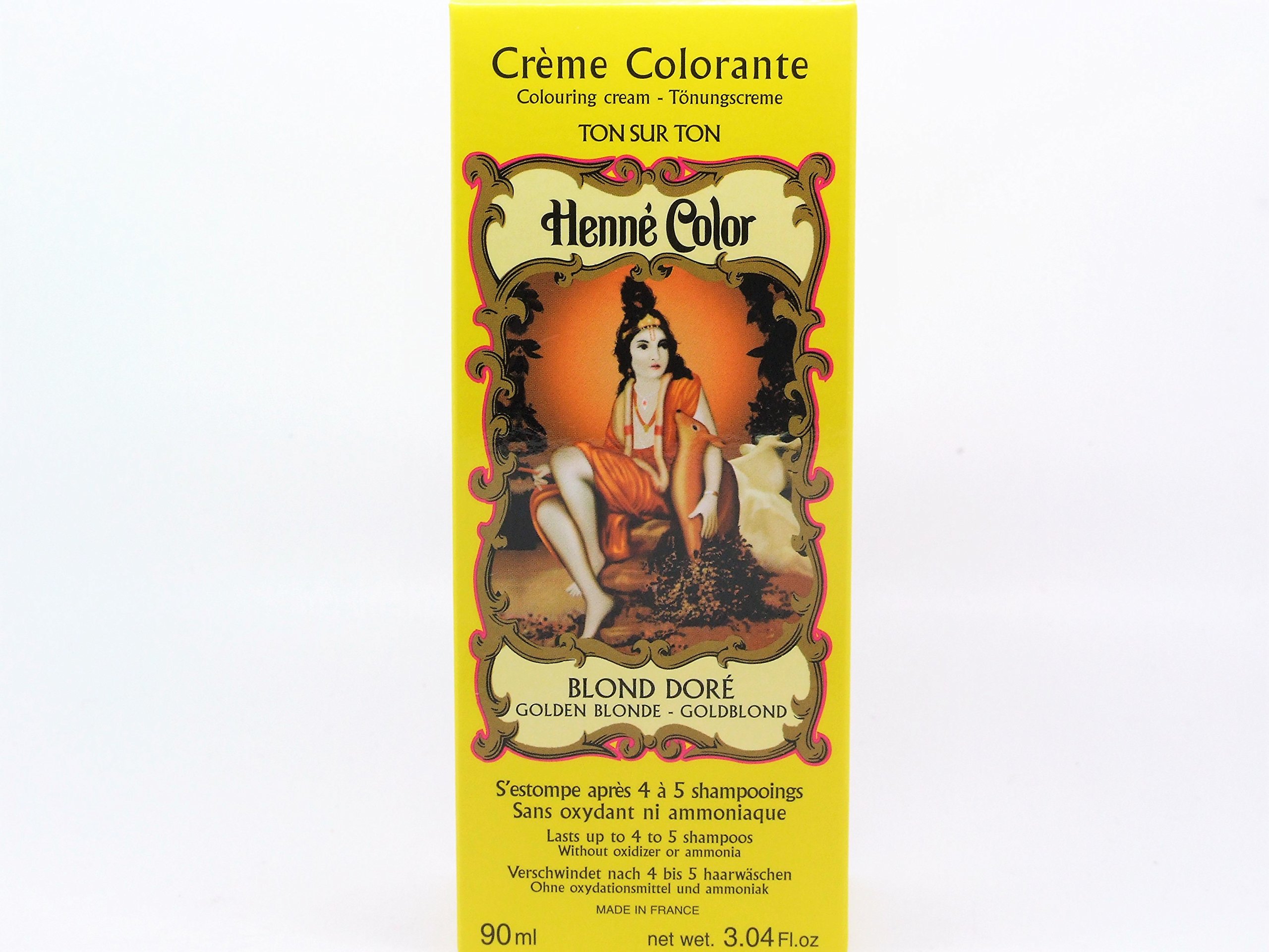 Henna Hair Color Cream Dye Golden Blonde 90 ml, Light Blonde.