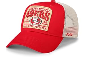 FOCO NFL Mens NFL Team Logo Truckstop Patch Mesh Trucker Rf Hat Caps