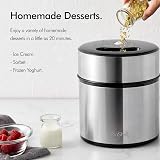 VonShef Ice Cream Maker 2L Frozen Yoghurt Sorbet Machine Silver view 4