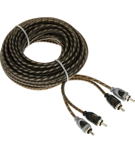 Elite - Cavi Audio RCA 20 Piedi (6 Metri) 4 Canali, Per Collegamento Hi-fi E Home Theater