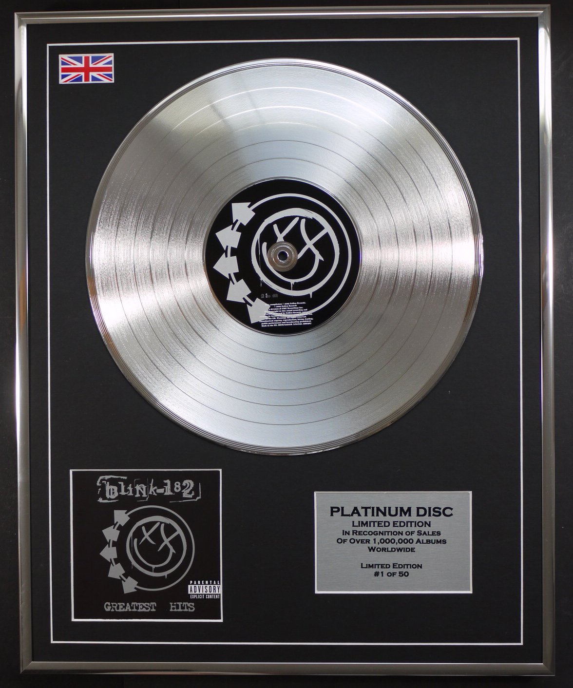 BLINK 182/LTD EDITION CD PLATINUM DISC/GREATEST HITS