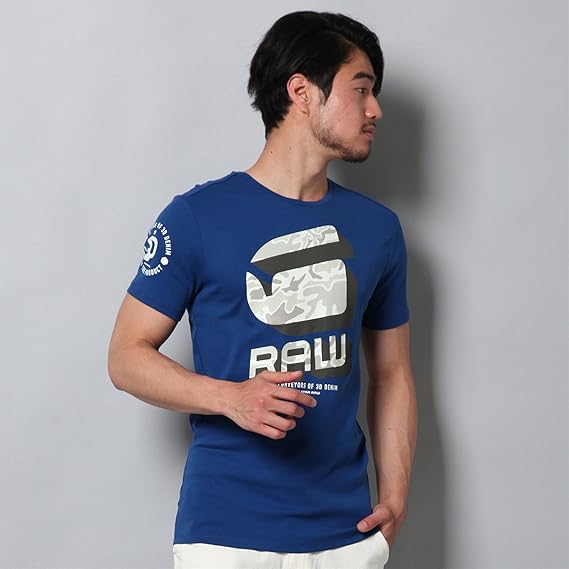 royal blue g star shirt
