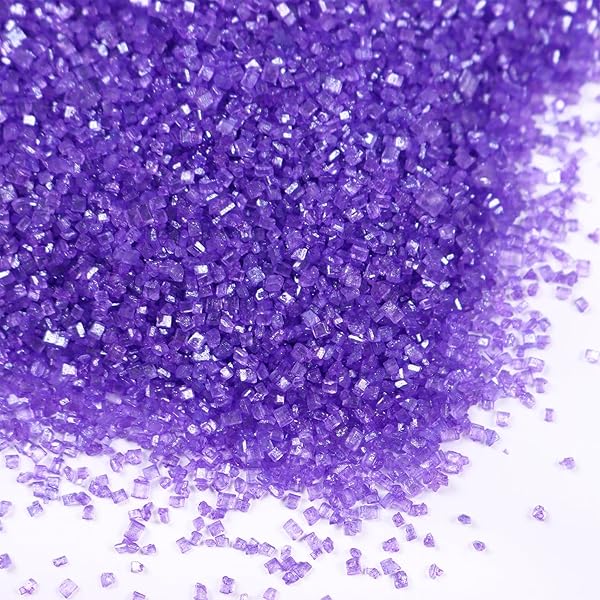 PURPLE SANDING SUGAR FOR BAKING, EDIBLE SPARKLING SUGAR...