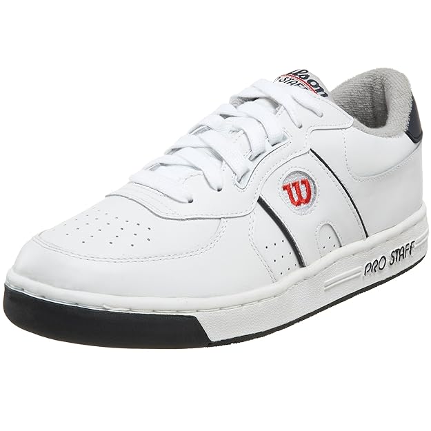 Buy Wilson Men's Pro Staff Classic Tennis Shoe, White/Navy, 9 M US at