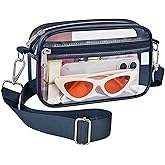 Bagenius Clear Bag for Stadium Events Clear Purse with Removable Strap Transparent Handbag for Concert and Sport Events