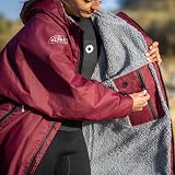 Osprey Changing Robe for Kids and Adults Maroon Waterproof Hooded view 3