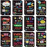Faccito 24 Pcs Bible Verse Notepads Inspirational Mini Notebook Vbs Small Journal Bulk Religious Motivational Pocket Notepads for Sunday School Church Teacher Gifts (Simple)