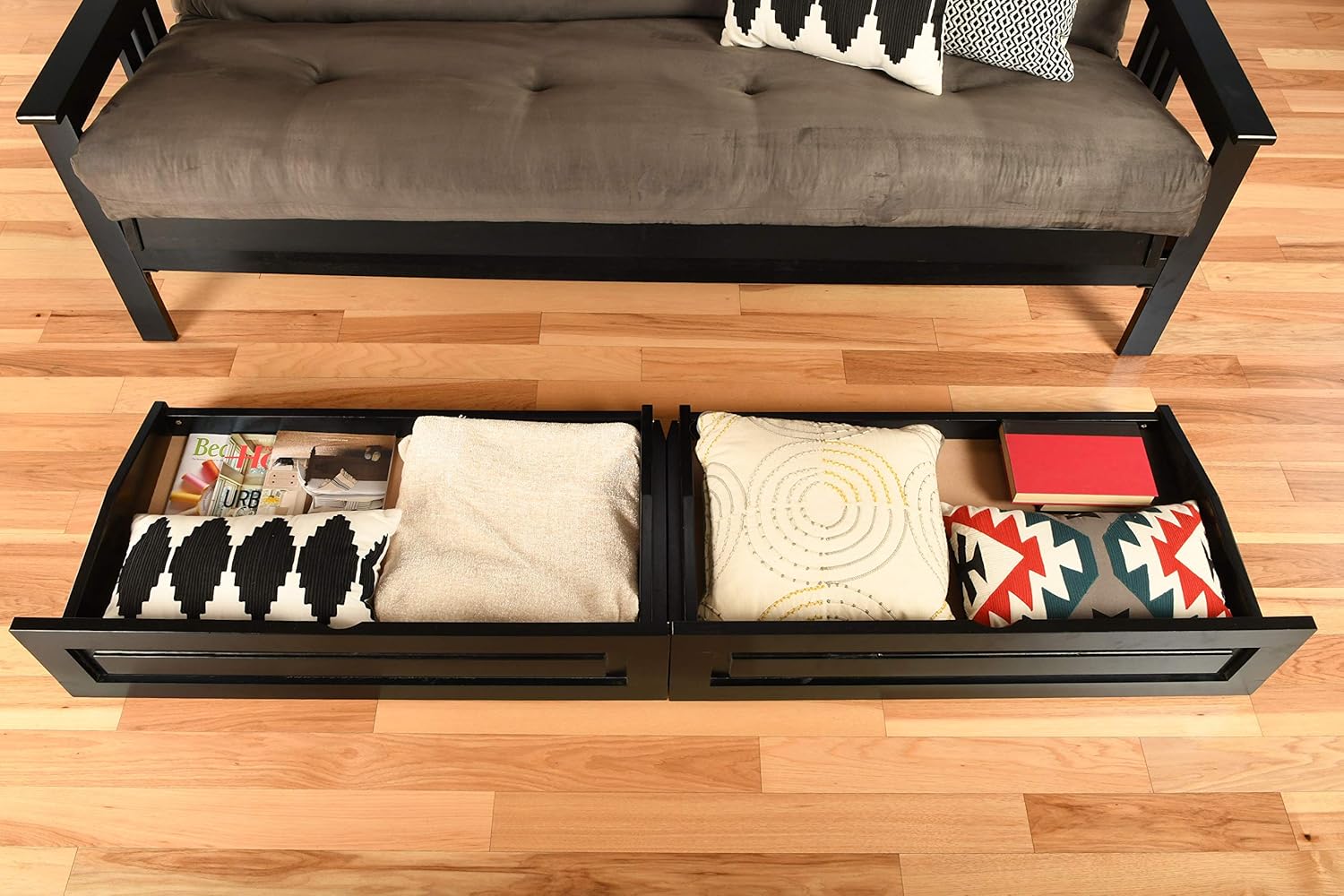 Excelsior Eldorado Antique White, Full Size Set of 2 Lakeshore Drawer Sets Storage for Futon