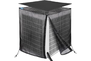 Joiish Outdoor Air Conditioner Cover for Outside Units 36"x36"x40", Breathable Mesh AC Unit Cover with Waterproof Top Against Leaves, Weeds, Cottonwood and Debris