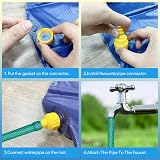 Jsdoin 100cm Dog Splash Pad Inflatable Pool Foldable Thickened PVC Blue view 7