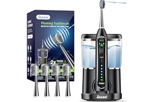 Ducard Electric Toothbrush with Water Flosser,Professional Flossing Toothbrush 3 in 1 Cordless Advanced Water Dental Flosser Toothbrush Combo