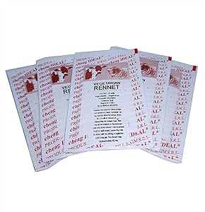 Amazon Com 5 X Rennet Cheese Salt Mix 6g Pouch For Any Type Of Cheese 1 Pouch For 50 Litres Of Milk Home Kitchen