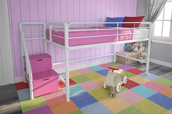 mid sleeper bed with storage steps