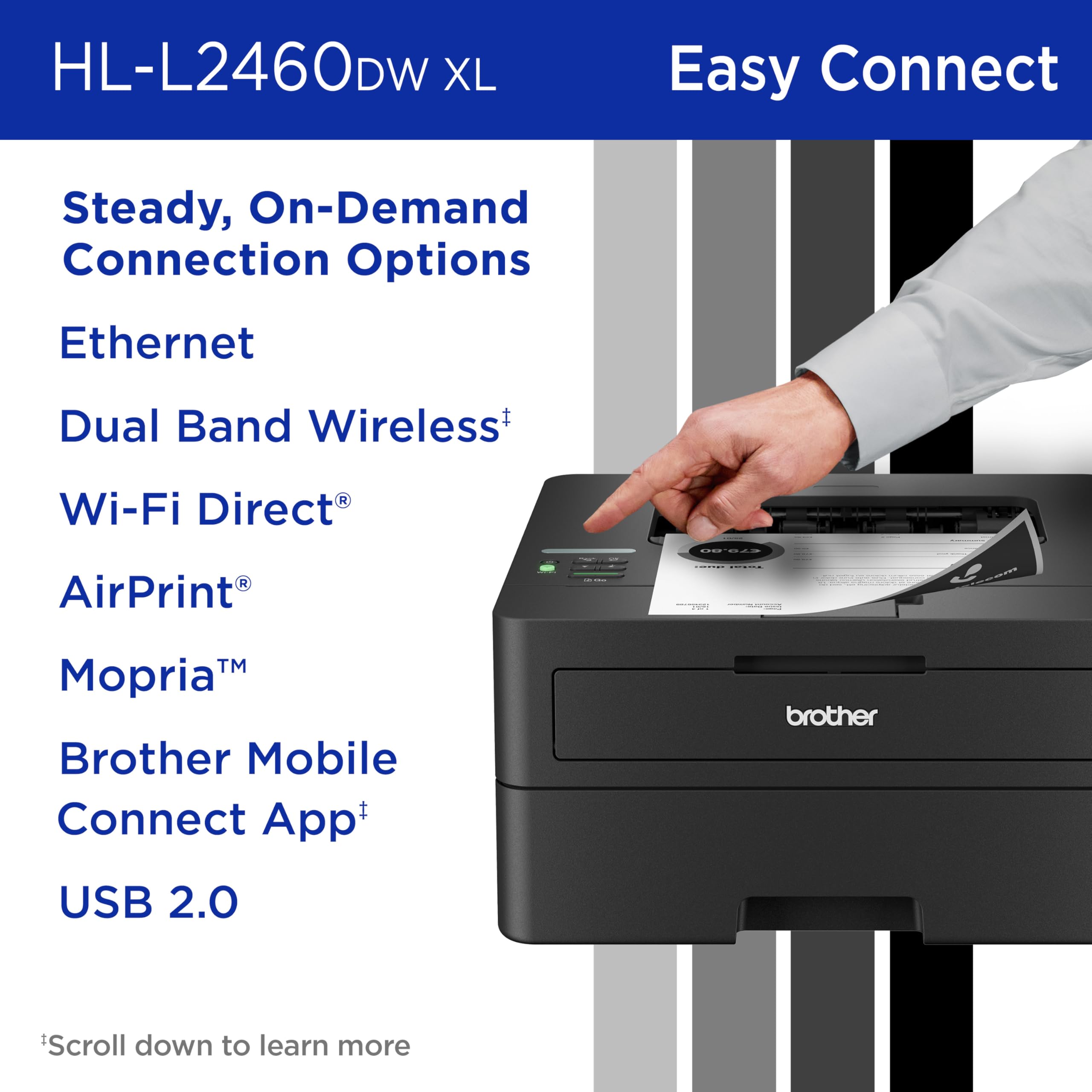 Brother International HLL2460DWXL Printer,lsr,bw