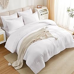 Litanika Comforter King Size Set White - 7 Pieces