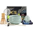 TEANAGOO 7Pcs Ceramic Matcha Set,Matcha Whisk Set,Matcha Kit Set for Ceremony,Matcha Tea Set,Matcha Whisk and Bowl with Matcha Scoop And Sifter, Used for Making Breakfast, Morning Matcha Tea